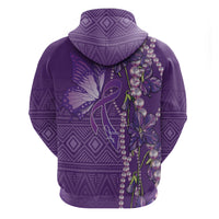 Lupus Awareness Purple Ribbon Butterfly Zip Hoodie Hope
