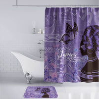 Lupus Awareness Afro Girl - Proud Survivor Bathroom Set Ankara Pattern