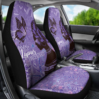 Lupus Awareness Afro Girl - Proud Survivor Car Seat Cover Ankara Pattern