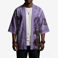 Lupus Awareness Afro Girl - Proud Survivor Kimono Ankara Pattern