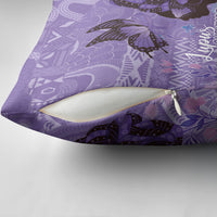 Lupus Awareness Afro Girl - Proud Survivor Pillow Cover Ankara Pattern