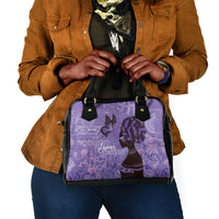 Lupus Awareness Afro Girl - Proud Survivor Shoulder Handbag Ankara Pattern