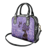 Lupus Awareness Afro Girl - Proud Survivor Shoulder Handbag Ankara Pattern