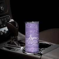 Lupus Awareness Afro Girl - Proud Survivor Skinny Tumbler Ankara Pattern
