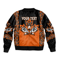 Personalised Canada Indigenous Sleeve Zip Bomber Jacket Every Child Matters - Wonder Print Shop