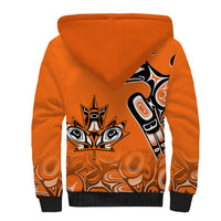 Canada Indigenous Sherpa Hoodie Aboriginal Bird Art - Every Child Matters - Wonder Print Shop