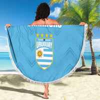 Uruguay Football 2024 Custom Beach Blanket Los Charruas Sol de Mayo Ornamental Style LT7 - Wonder Print Shop