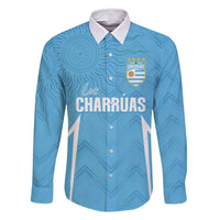 Uruguay Football 2024 Custom Family Matching Off Shoulder Maxi Dress and Hawaiian Shirt Los Charruas Sol de Mayo Ornamental Style LT7 - Wonder Print Shop