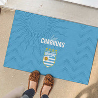 Uruguay Football 2024 Custom Rubber Doormat Los Charruas Sol de Mayo Ornamental Style - Wonder Print Shop