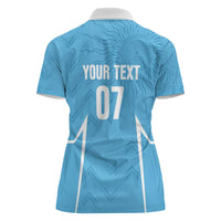 Uruguay Football 2024 Custom Women Polo Shirt Los Charruas Sol de Mayo Ornamental Style - Wonder Print Shop
