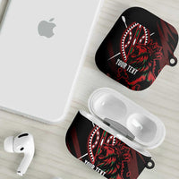 Kenya King Lion Personalized AirPods Case Stylized Maasai Shield - Wonder Print Shop