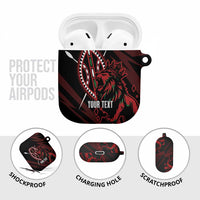 Kenya King Lion Personalized AirPods Case Stylized Maasai Shield - Wonder Print Shop