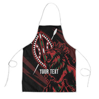 Kenya King Lion Personalized Apron Stylized Maasai Shield - Wonder Print Shop