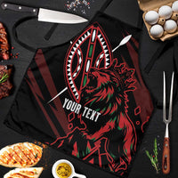 Kenya King Lion Personalized Apron Stylized Maasai Shield - Wonder Print Shop