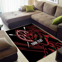 Kenya King Lion Personalized Area Rug Stylized Maasai Shield - Wonder Print Shop