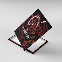 Kenya King Lion Personalized Canvas Wall Art Stylized Maasai Shield - Wonder Print Shop