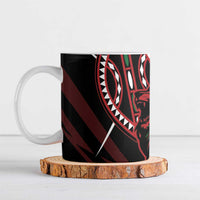 Kenya King Lion Personalized Ceramic Mug Stylized Maasai Shield - Wonder Print Shop
