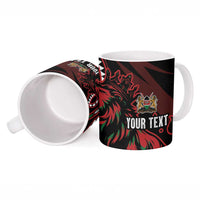 Kenya King Lion Personalized Ceramic Mug Stylized Maasai Shield - Wonder Print Shop