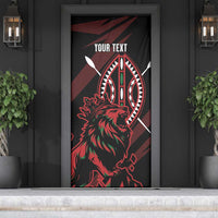 Kenya King Lion Personalized Door Cover Stylized Maasai Shield - Wonder Print Shop