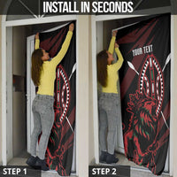 Kenya King Lion Personalized Door Cover Stylized Maasai Shield - Wonder Print Shop