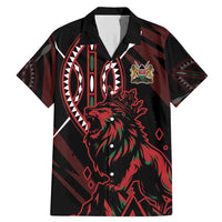 Kenya King Lion Personalized Family Matching Mermaid Dress and Hawaiian Shirt Stylized Maasai Shield - Wonder Print Shop