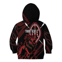 Kenya King Lion Personalized Kid Hoodie Stylized Maasai Shield - Wonder Print Shop