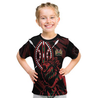 Kenya King Lion Personalized Kid T Shirt Stylized Maasai Shield - Wonder Print Shop