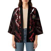Kenya King Lion Personalized Kimono Stylized Maasai Shield - Wonder Print Shop