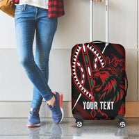 Kenya King Lion Personalized Luggage Cover Stylized Maasai Shield - Wonder Print Shop