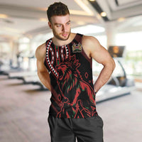 Kenya King Lion Personalized Men Tank Top Stylized Maasai Shield - Wonder Print Shop