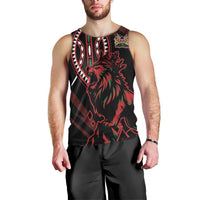 Kenya King Lion Personalized Men Tank Top Stylized Maasai Shield - Wonder Print Shop