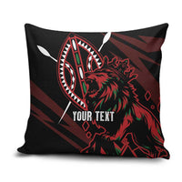 Kenya King Lion Personalized Pillow Cover Stylized Maasai Shield - Wonder Print Shop
