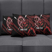 Kenya King Lion Personalized Pillow Cover Stylized Maasai Shield - Wonder Print Shop