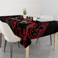 Kenya King Lion Personalized Tablecloth Stylized Maasai Shield - Wonder Print Shop