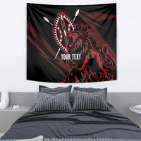 Kenya King Lion Personalized Tapestry Stylized Maasai Shield - Wonder Print Shop