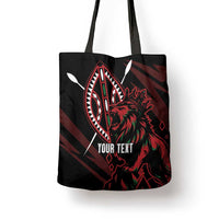 Kenya King Lion Personalized Tote Bag Stylized Maasai Shield - Wonder Print Shop