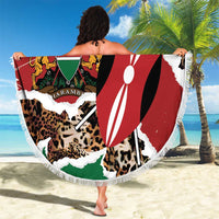 Kenya Grunge Beach Blanket Mix Animal Skin Pattern - Wonder Print Shop