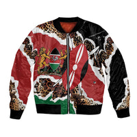Kenya Grunge Bomber Jacket Mix Animal Skin Pattern - Wonder Print Shop