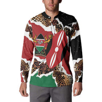 Kenya Grunge Button Sweatshirt Mix Animal Skin Pattern - Wonder Print Shop