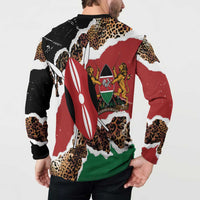 Kenya Grunge Button Sweatshirt Mix Animal Skin Pattern - Wonder Print Shop