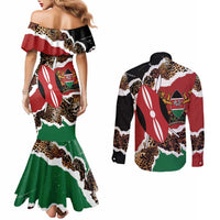 Kenya Grunge Couples Matching Mermaid Dress and Long Sleeve Button Shirt Mix Animal Skin Pattern - Wonder Print Shop