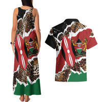 Kenya Grunge Couples Matching Tank Maxi Dress and Hawaiian Shirt Mix Animal Skin Pattern - Wonder Print Shop