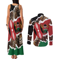 Kenya Grunge Couples Matching Tank Maxi Dress and Long Sleeve Button Shirt Mix Animal Skin Pattern - Wonder Print Shop