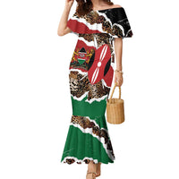 Kenya Grunge Family Matching Mermaid Dress and Hawaiian Shirt Mix Animal Skin Pattern - Wonder Print Shop