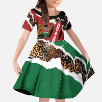 Kenya Grunge Family Matching Off The Shoulder Long Sleeve Dress and Hawaiian Shirt Mix Animal Skin Pattern - Wonder Print Shop