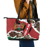 Kenya Grunge Leather Tote Bag Mix Animal Skin Pattern - Wonder Print Shop