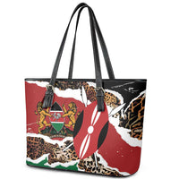 Kenya Grunge Leather Tote Bag Mix Animal Skin Pattern - Wonder Print Shop
