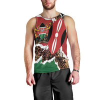 Kenya Grunge Men Tank Top Mix Animal Skin Pattern - Wonder Print Shop