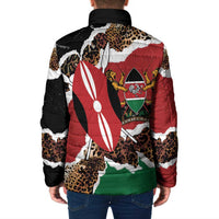 Kenya Grunge Padded Jacket Mix Animal Skin Pattern - Wonder Print Shop