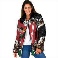 Kenya Grunge Padded Jacket Mix Animal Skin Pattern - Wonder Print Shop